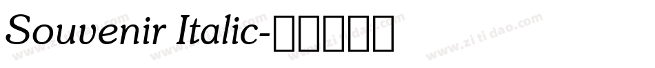 Souvenir Italic字体转换